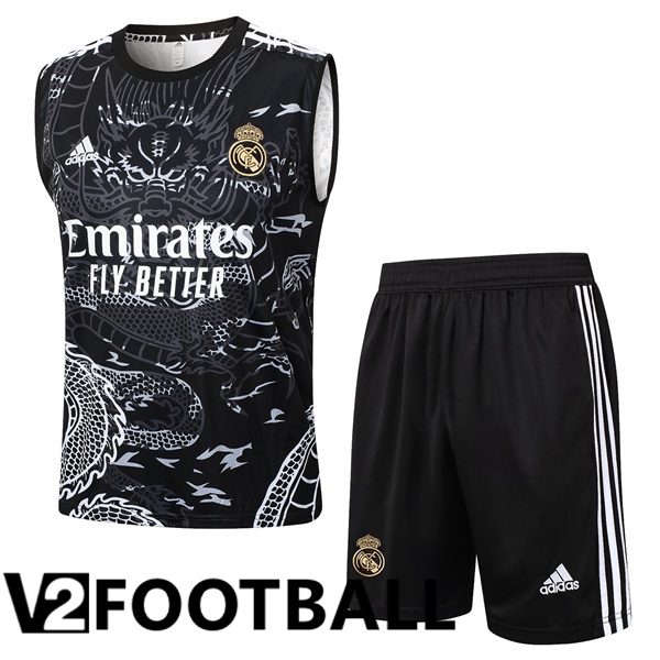 Real Madrid Soccer Vest + Shorts Black 2024/2025