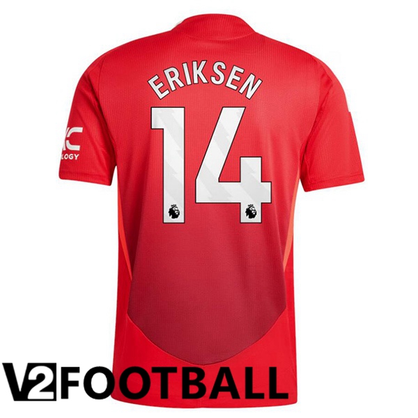 Manchester United (Eriksen 14) Home Soccer Shirt Red 2024/2025