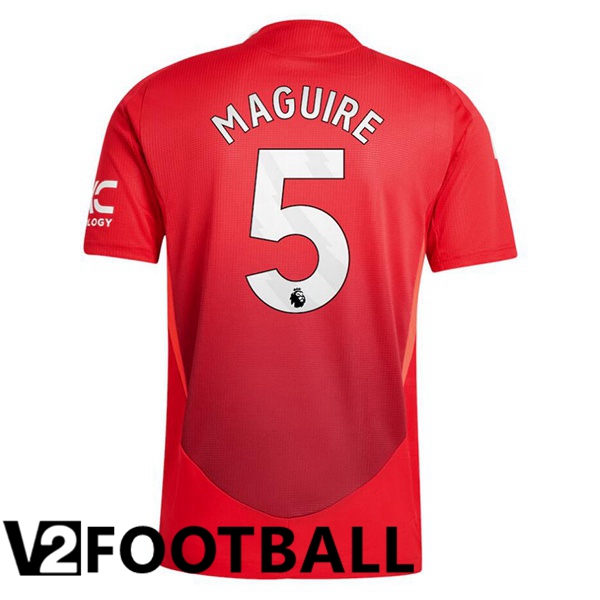 Manchester United (Maguire 5) Home Soccer Shirt Red 2024/2025