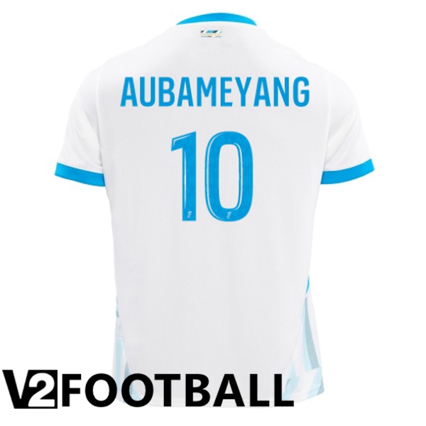 Marseille OM (AUBAMEYANG 10) Home Soccer Shirt White 2024/2025