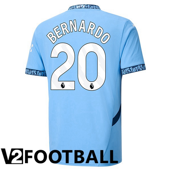 Manchester City (Bernardo Silva 20) Home Soccer Shirt Blue 2024/2025