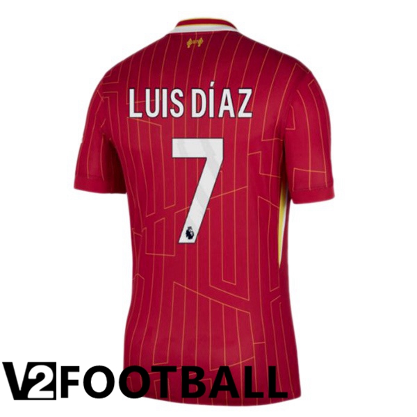 FC Liverpool (LUIS DÍAZ 7) Home Soccer Shirt Red 2024/2025