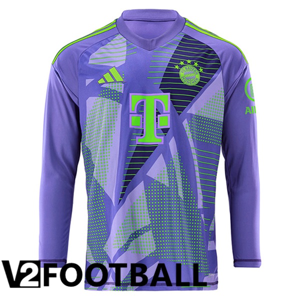 Bayern Munich Goalkeeper Soccer Shirt Long sleeve Purple 2024/2025