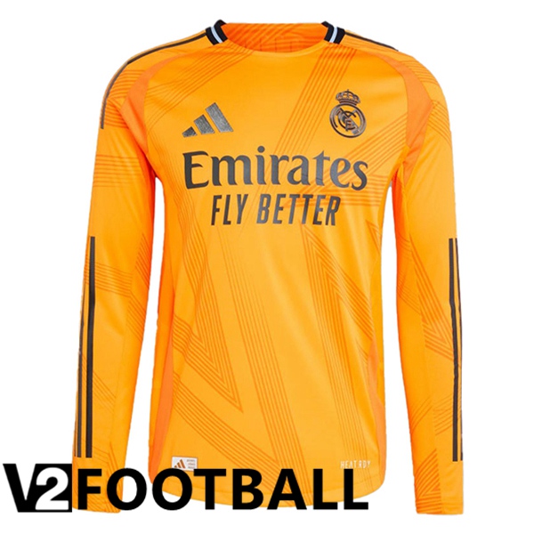 Real Madrid Away Soccer Shirt Long sleeve 2024/2025