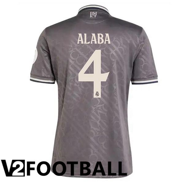 Real Madrid (Alaba 4) Third Soccer Shirt Grey 2024/2025