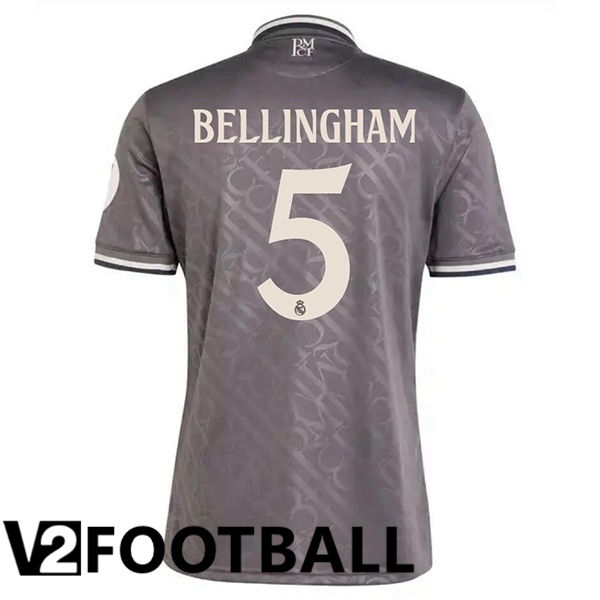 Real Madrid (Bellingham 5) Third Soccer Shirt Grey 2024/2025