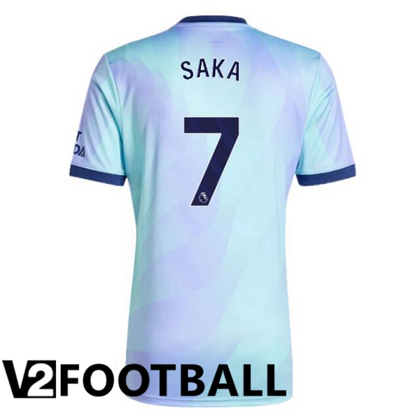 Arsenal (SAKA 7) Third Soccer Shirt Blue 2024/2025