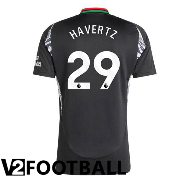 Arsenal (HAVERTZ 29) Away Soccer Shirt Black 2024/2025