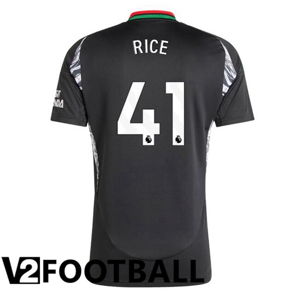 Arsenal (RICE 41) Away Soccer Shirt Black 2024/2025