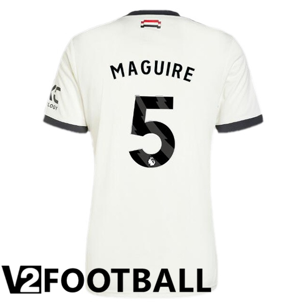 Manchester United (Maguire 5) Third Soccer Shirt White 2024/2025