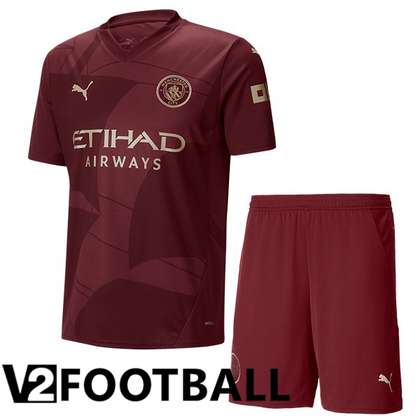 Manchester City Kids Third Soccer Shirt Brown 2024/2025