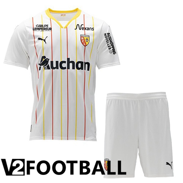 RC Lens Kids Third Soccer Shirt White 2024/2025