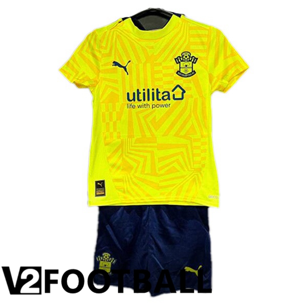 Southampton FC Kids Away Soccer Shirt Yellow 2024/2025