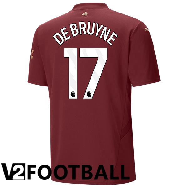 Manchester City (Kevin De Bruyne 17) Third Soccer Shirt Brown 2024/2025