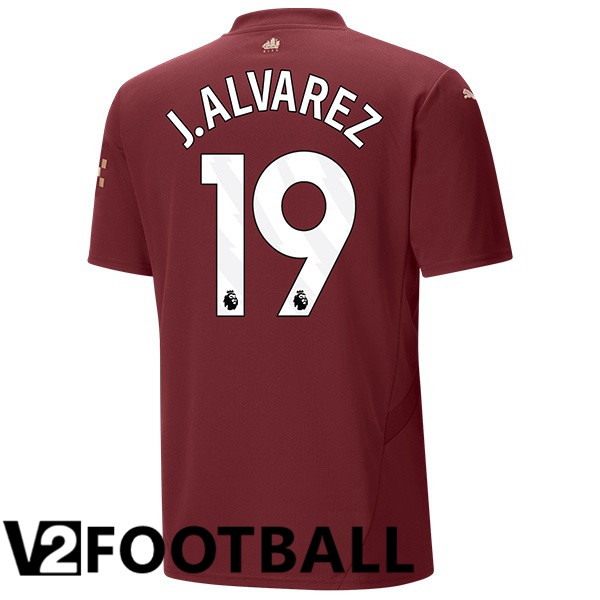 Manchester City (Julián Álvarez 19) Third Soccer Shirt Brown 2024/2025