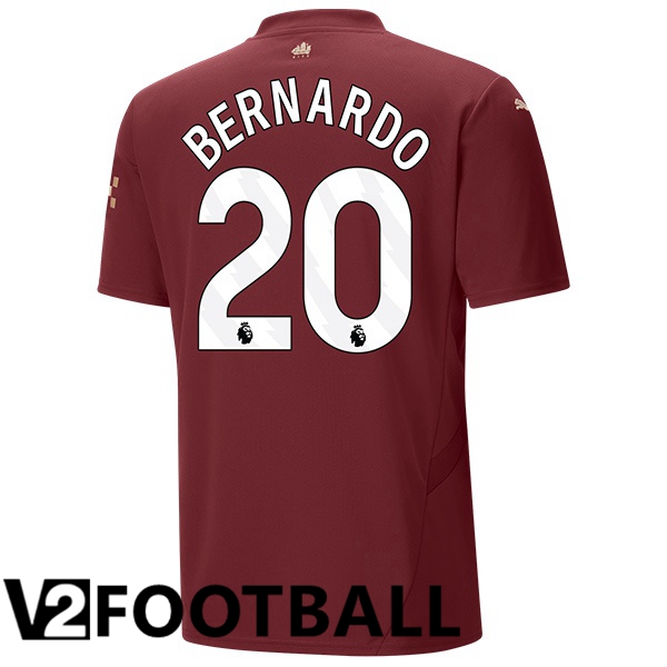 Manchester City (Bernardo Silva 20) Third Soccer Shirt Brown 2024/2025