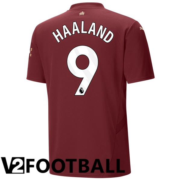 Manchester City (Erling Haaland 9) Third Soccer Shirt Brown 2024/2025