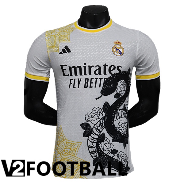 Real Madrid Soccer Shirt Special Edition White/Yellow 2024/2025