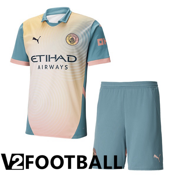 Manchester City Kids Soccer Shirt Definitely City Yellow Blue 2024/2025