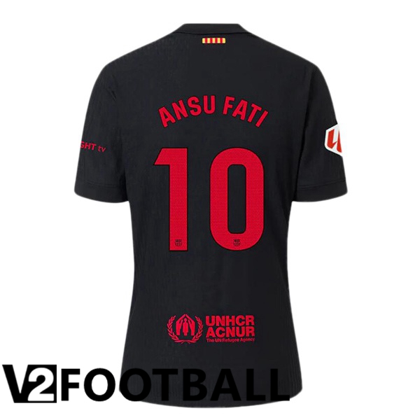 FC Barcelona (ANSU FATI 10) Away Soccer Shirt Black 2024/2025