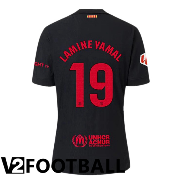 FC Barcelona (LAMINE YAMAL 19) Away Soccer Shirt Black 2024/2025