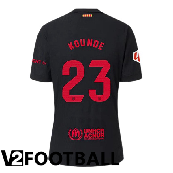 FC Barcelona (KOUNDE 23) Away Soccer Shirt Black 2024/2025