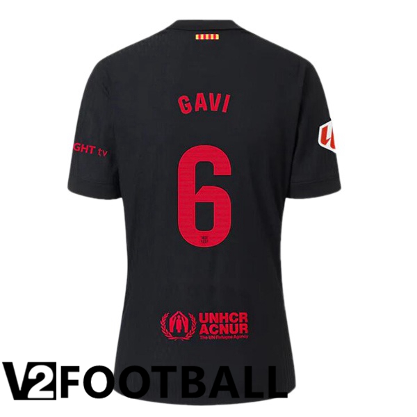 FC Barcelona (GAVI 6) Away Soccer Shirt Black 2024/2025