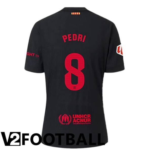 FC Barcelona (PEDRI 8) Away Soccer Shirt Black 2024/2025