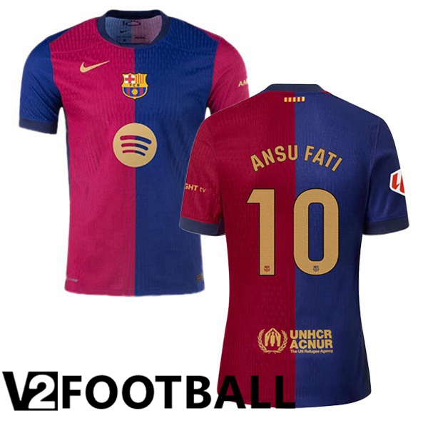 FC Barcelona (ANSU FATI 10) Home Soccer Shirt Blue Red 2024/2025