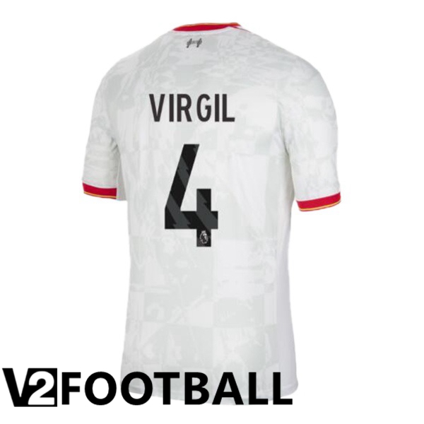 FC Liverpool (VIRGIL 4) Third Soccer Shirt White 2024/2025