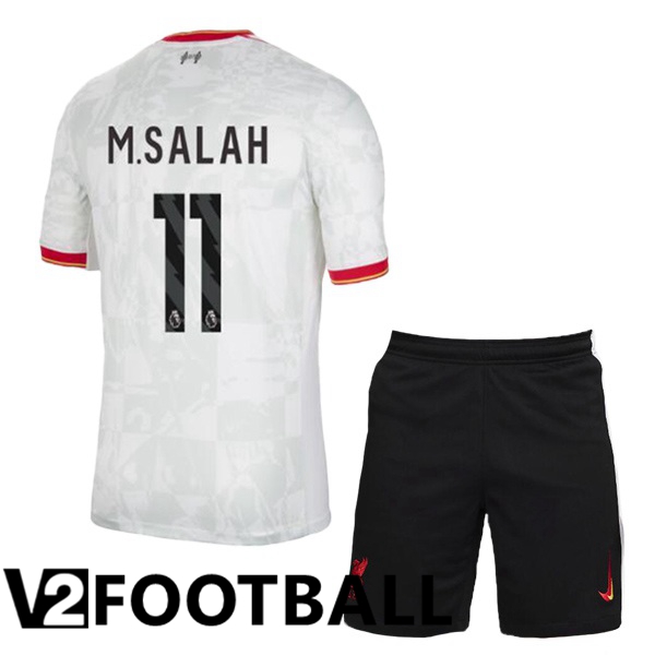 FC Liverpool (M.SALAH 11) Kids Third Soccer Shirt White 2024/2025