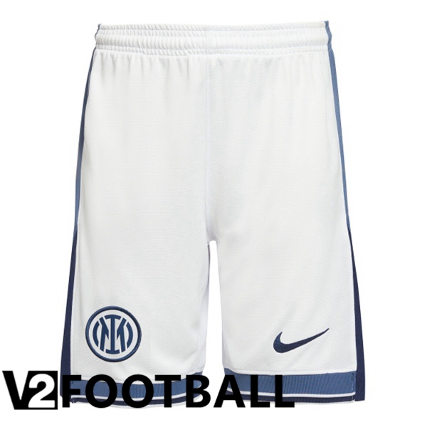 Inter Milan Away Soccer Shorts White 2024/2025