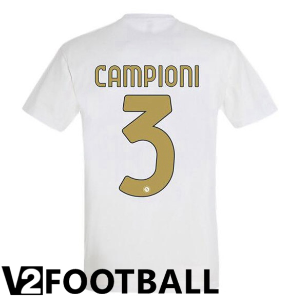 SSC Napoli Champion Soccer Shirt White 2022/2023