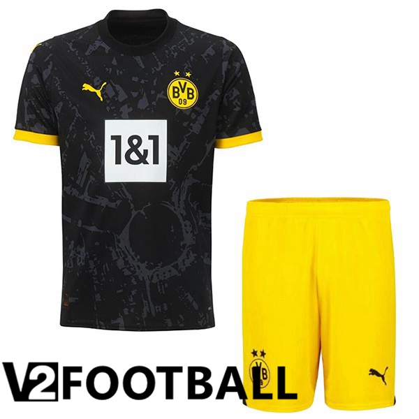 Dortmund BVB Kids Soccer Shirt Away Black 2023/2024