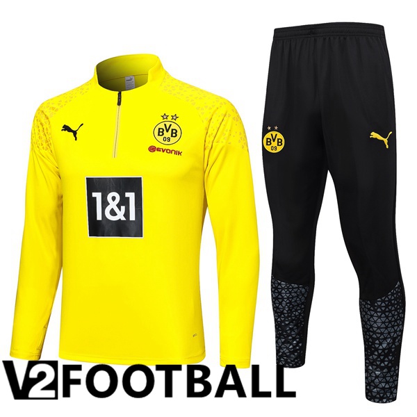 Dortmund BVB Training Tracksuit Suit Yellow 2023/2024
