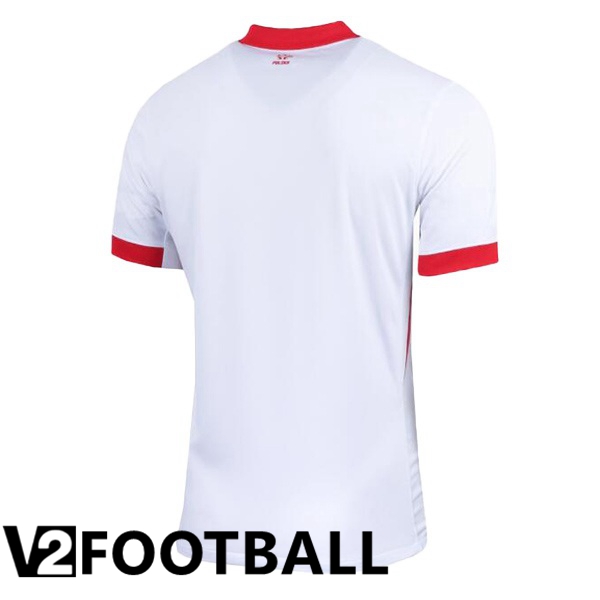 Poland Home Soccer Shirt White UEFA Euro 2024