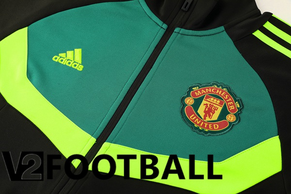 Manchester United kit Training Jacket Suit Black Green 2024/2025