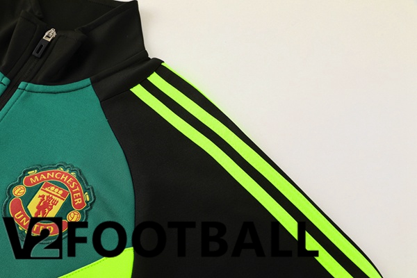 Manchester United kit Training Jacket Suit Black Green 2024/2025