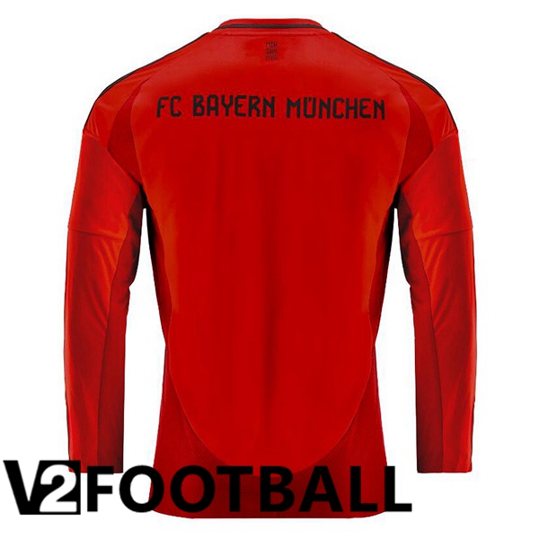 Bayern Munich Home Soccer Shirt Long Sleeve Red 2024/2025