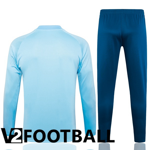 Manchester City kit Training Tracksuit White Blue 2024/2025