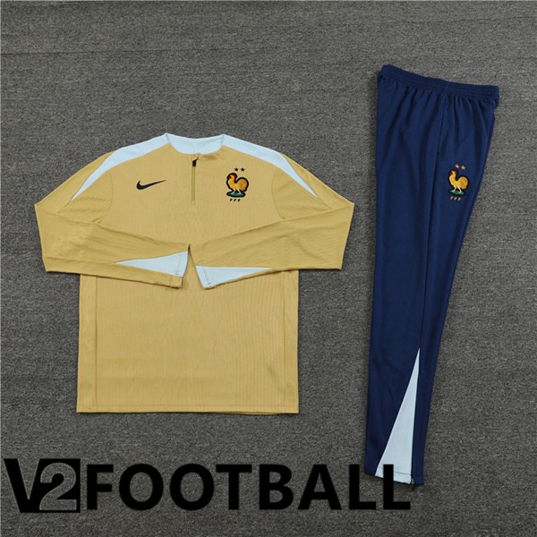 France kit Training Tracksuit Yellow 2024/2025