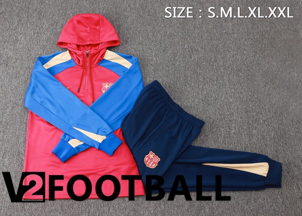 FC Barcelona Training Tracksuit Sweatshirt Hoodie Red 2024/2025