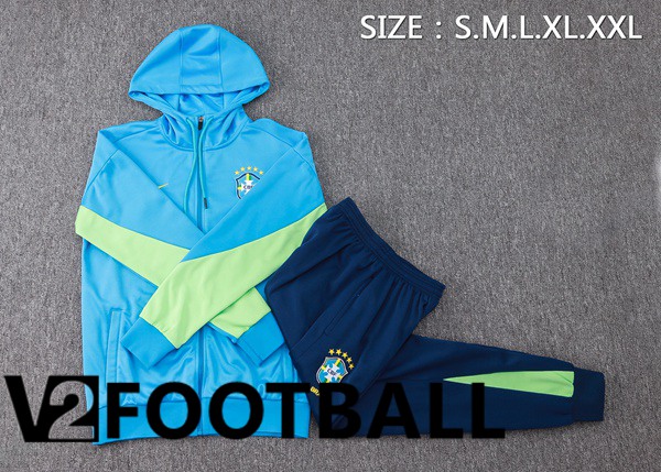 Brazil Training Tracksuit - Windbreaker Blue 2024/2025