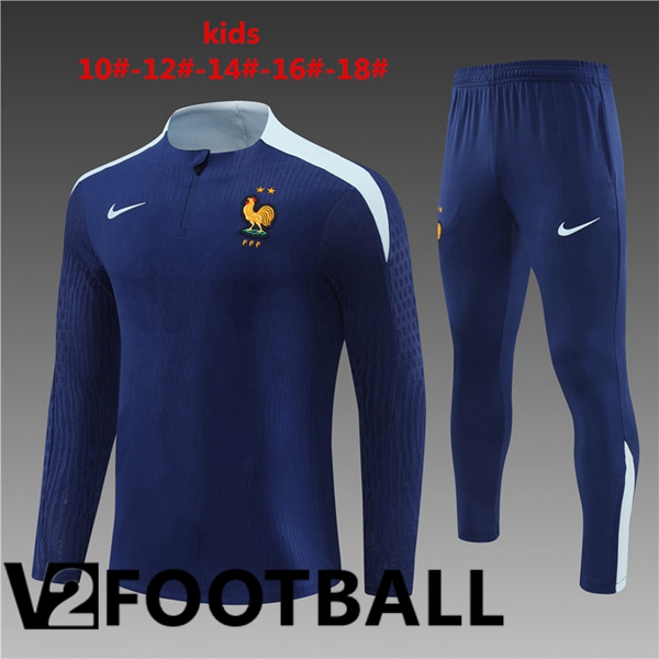 France Kids kit Training TracksuitBlue Royal 2024/2025