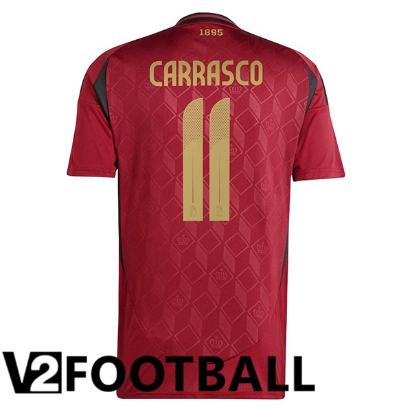 Belgium (CARRASCO 11) Home Soccer Shirt UEFA Euro 2024