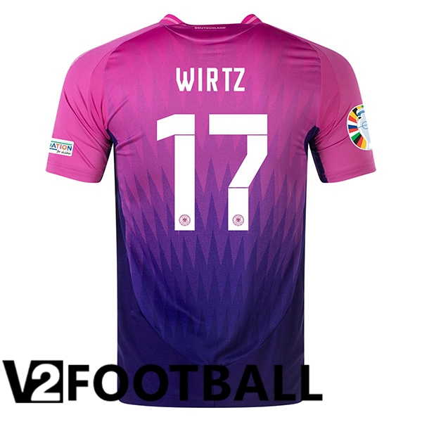 Germany (WIRTZ 17) Away Soccer Shirt UEFA Euro 2024