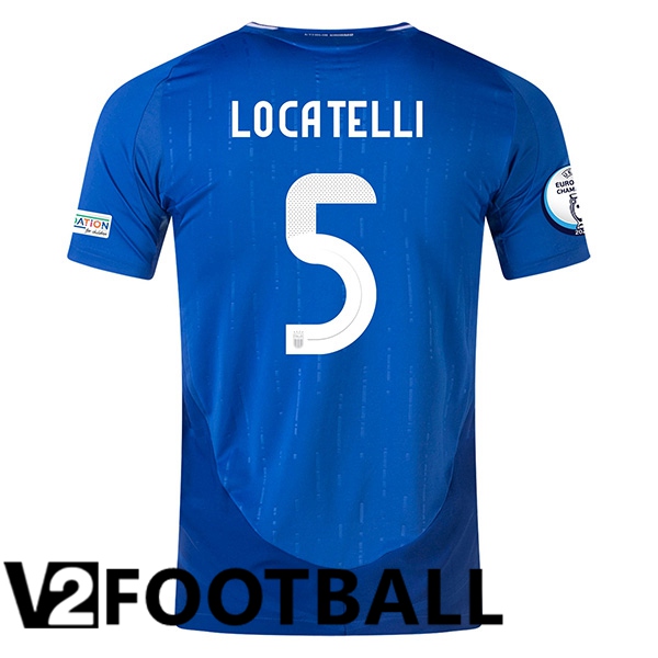 Italy (LOCATELLI 5) Home Soccer Shirt UEFA Euro 2024