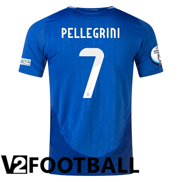 Italy (PELLEGRINI 7) Home Soccer Shirt UEFA Euro 2024