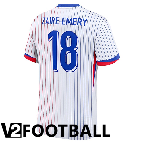 France (ZAIRE-EMERY 18) Away Soccer Shirt UEFA Euro 2024