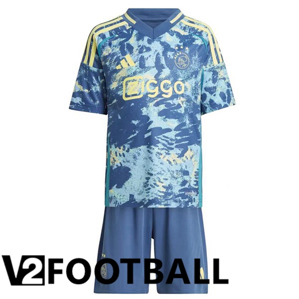 AFC Ajax Kids Away Soccer Shirt Blue 2024/2025